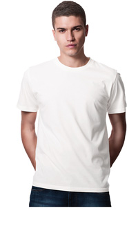 Organic cotton t-shirt manufactured using 90% lower CO2 emissions